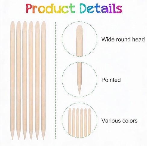 100 Pcs Wooden Stylus Sticks for Scratch Art, Wood Scratch Sticks Heavy Duty Craft Tools for DIY Creative Draw Christmas Thanksgiving(11.5cm) in Saudi Arabia