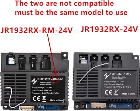 JR1932RX-RM-24V Control Box Receiver 24 Volt for Kids Powered Wheels Accessory Controller Children's Electric Ride on Kids Car Replacement Parts in Saudi Arabia