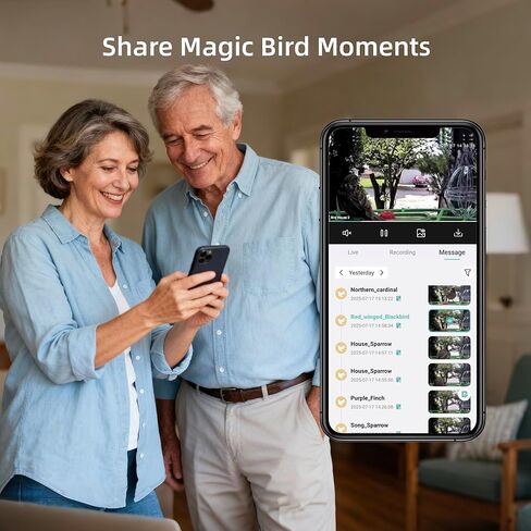 Bird Feeder with Camera, Smart Bird Cam with AI Identify BirdSpecies, Auto Record BirdVideo, Instant Notifications, 2K Video Live Stream Camera with Solar Panel for Birds Lover in Saudi Arabia