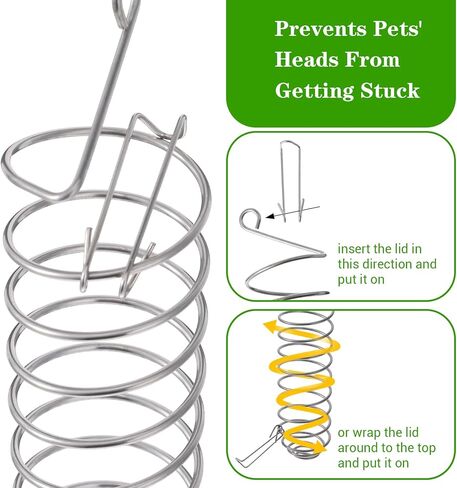 2 PCS Bird Cage Food Holder, Rat Enrichment Toys, 304 Stainless Steel Rat Foraging Toy for Fruit Vegetable Holder, Hanging Rodent Toys Slow Feeder, Bird Cage Feeder Foraging Toy for Parakeet in Saudi Arabia