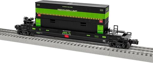 سيارة مسطحة من طراز Lionel Area 51 Maxi-Stack O Gauge مع حمولة حاوية مزدوجة in Kuwait