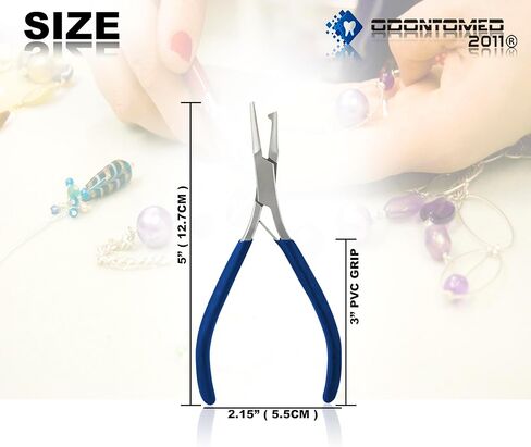 OdontoMed2011 زرادية مجوهرات من الفولاذ المقاوم للصدأ، مقبض دائري، 5 بوصة ODM، مقبض أزرق in Saudi Arabia