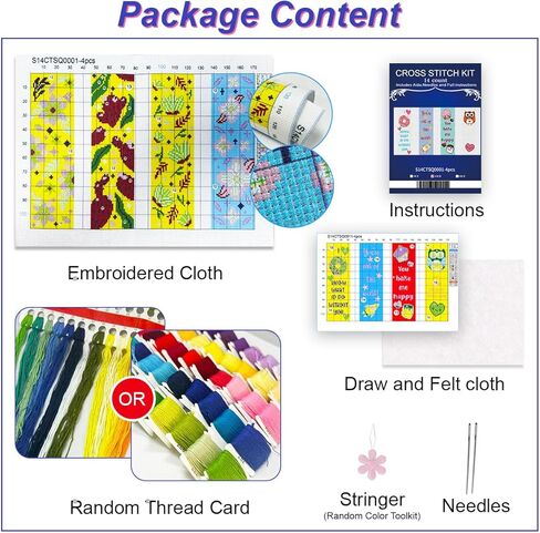 6 Set Bookmark Cross Stitch Kits Stitch with Instructions Lighthouse Summer Scenery Pattern 14CT Cross Stitch Kit for Beginners and Craft Enthusiasts Bookmark Accessories or Gifts,8'' x 2.4'' in Kuwait