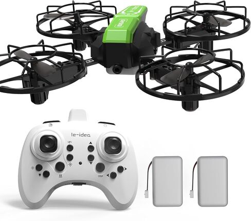طائرة بدون طيار IDEA10 مع كاميرا، طائرة بدون طيار صغيرة قابلة للطي مع بطاريتين، ناقل الحركة FPV/مستشعر الجاذبية/وضع التدفق البصري البصري، طائرة رباعية المراوح RC للمبتدئين، وقت طيران 18 دقيقة in Kuwait