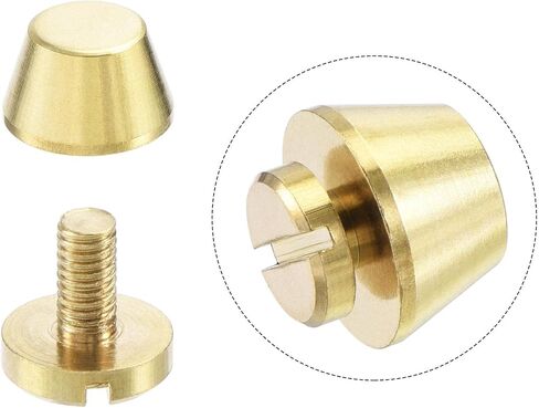 uxcell 12x8mm Flat Studs Rivet Purse Handbag Feet Spike Brass Leather Craft Screw Back Rivets DIY 10 Sets in Saudi Arabia