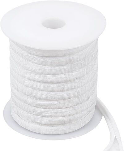 BENECREAT 16.6 Yards Double Welt Cord, 1/4Inch Double Polyester Piping, Upholstery Piping Trim for Sewing, Cushions, Slipcovers, and DIY Decor (White) in Saudi Arabia