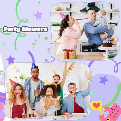 50 Pcs Red Party Blowers for Kids Funny Blower Noise Makers Blowouts Horns Whistles Perfect for Birthday Parties New Years Sporting Events Party Supplies (Red) in Saudi Arabia