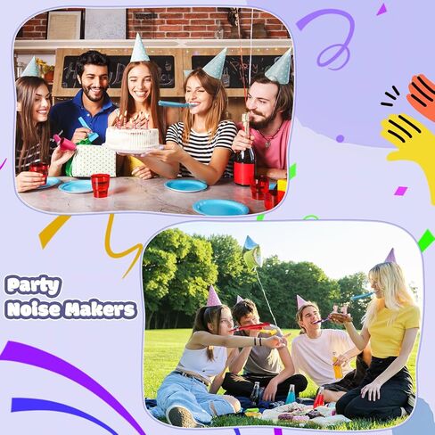 50 Pcs Red Party Blowers for Kids Funny Blower Noise Makers Blowouts Horns Whistles Perfect for Birthday Parties New Years Sporting Events Party Supplies (Red) in Saudi Arabia