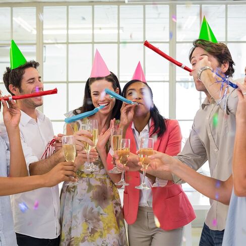 50 Pcs Red Party Blowers for Kids Funny Blower Noise Makers Blowouts Horns Whistles Perfect for Birthday Parties New Years Sporting Events Party Supplies (Red) in Saudi Arabia