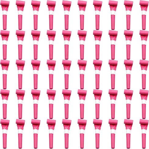 50 Pcs Red Party Blowers for Kids Funny Blower Noise Makers Blowouts Horns Whistles Perfect for Birthday Parties New Years Sporting Events Party Supplies (Red) in Saudi Arabia