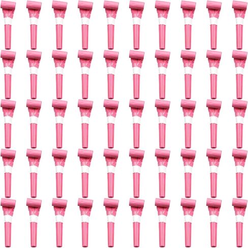 50 Pcs Red Party Blowers for Kids Funny Blower Noise Makers Blowouts Horns Whistles Perfect for Birthday Parties New Years Sporting Events Party Supplies (Red) in Saudi Arabia