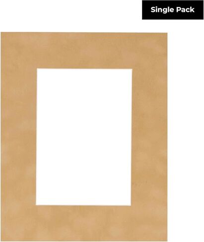 Poster Palooza 8x10 Mat Bevel Cut for 5x7 Photos - Acid Free Beige Suede Precut Matboard - For Pictures, Photos, Framing - 4-ply Thickness in Saudi Arabia