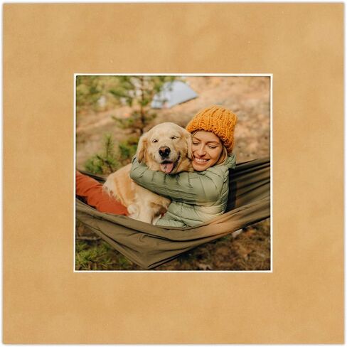 Poster Palooza 8x10 Mat Bevel Cut for 5x7 Photos - Acid Free Beige Suede Precut Matboard - For Pictures, Photos, Framing - 4-ply Thickness in Saudi Arabia