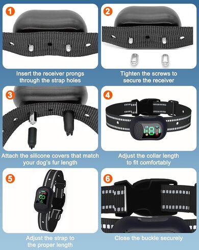 طوق تدريب الكلاب مع جهاز تحكم عن بعد - طوق إلكتروني بطول 4500 قدم مزود بصوت وصفير واهتزاز وصدمات ومصباح يدوي، طوق صدمات للكلاب قابل لإعادة الشحن مقاوم للماء للكلاب الصغيرة والمتوسطة والكبيرة in Kuwait