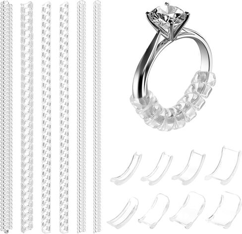 ElevateTech 14 Sizes Ring Sizer Adjuster for Loose Rings, Guards, Spacers & Tighteners Silicone Ring Guards Invisible Rings Spacers Fitter Insert & SpiralRing Resizer for Women and Men in Saudi Arabia