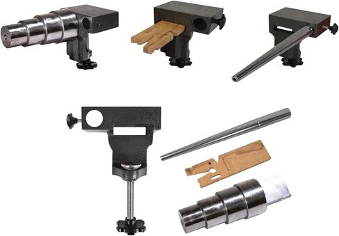 4-Piece Multi Mandrel Kit Set Round with Stepped Mandrel V Slot Bench Pin Ring Bracelet Mandrel Vise Anvil Jewelry Making Metal Forming Tool in Saudi Arabia
