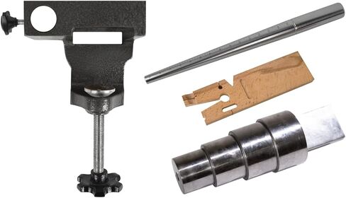 4-Piece Multi Mandrel Kit Set Round with Stepped Mandrel V Slot Bench Pin Ring Bracelet Mandrel Vise Anvil Jewelry Making Metal Forming Tool in Saudi Arabia