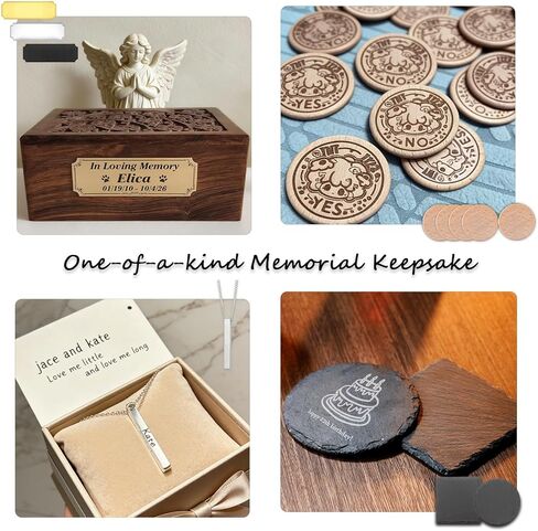 مجموعة استكشاف مواد النقش بالليزر Leafcraft 218 قطعة، 31 نوعًا من ملحقات النقش بالليزر تتضمن الأكريليك والمعادن والخشب واللباد وجلد البولي يوريثان والفلين والصخور والمطاط لآلة النقش اليدوية in Kuwait