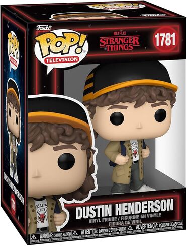 POP TV: Stranger Things - Dustin Henderson (الموسم 5) شخصية Funko من الفينيل (مع حافظة حماية صندوقية متوافقة)، متعددة الألوان، 3.75 بوصة in Saudi Arabia