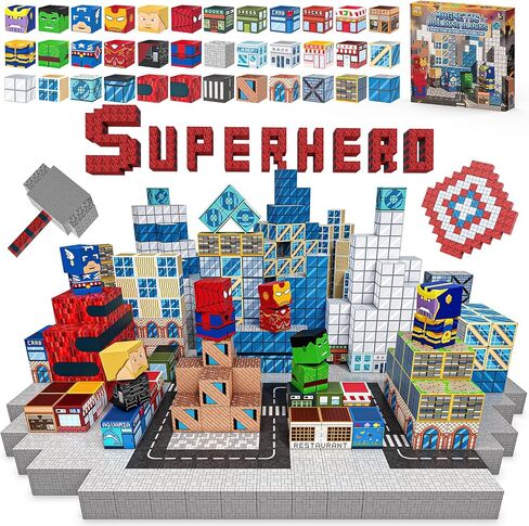 كتل مغناطيسية من جروسلاند - 200 قطعة مكعبات مغناطيسية، مكعبات بناء مغناطيسية، ألعاب حسية الجذعية مونتيسوري لعمر 3 4 5 6 7 8-13 سنة للأولاد والبنات عيد ميلاد للأطفال in Kuwait