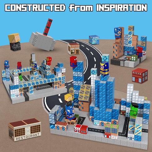 كتل مغناطيسية من جروسلاند - 200 قطعة مكعبات مغناطيسية، مكعبات بناء مغناطيسية، ألعاب حسية الجذعية مونتيسوري لعمر 3 4 5 6 7 8-13 سنة للأولاد والبنات عيد ميلاد للأطفال in Kuwait