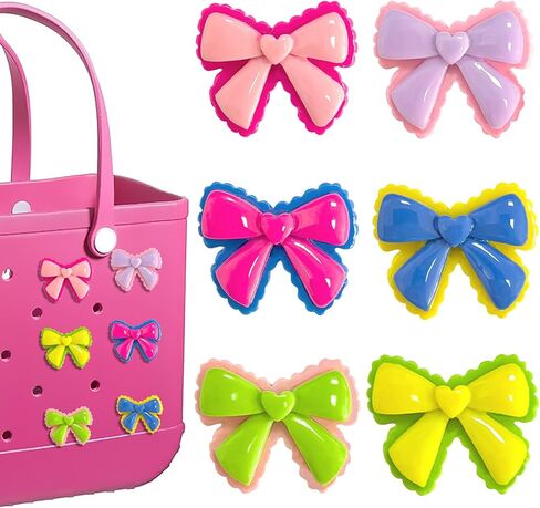 Bogg Bag Charms Accessories Tote Bags Inserts in Heart Bow Butterfly Summer Beach Essentials Vacation Pool Party in Saudi Arabia