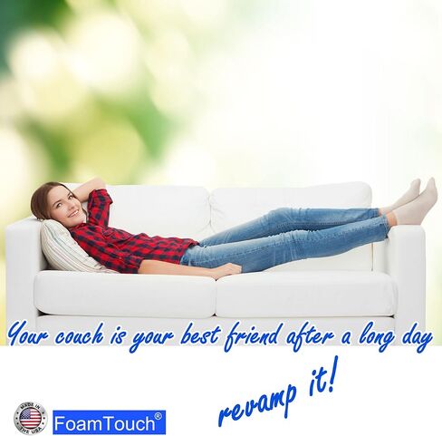 وسادة إسفنجية للتنجيد من FoamTouch عالية الكثافة مقاس 2 بوصة ارتفاع × 14 بوصة عرض × 22 بوصة طول قطع مخصص in Kuwait