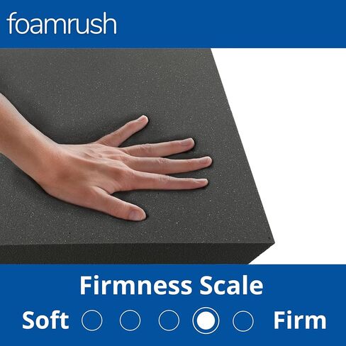وسادة إسفنجية للتنجيد عالية الكثافة من FoamRush مقاس 2 بوصة × 24 بوصة × 89 بوصة (ملاءة تنجيد، بطانة إسفنجية، استبدال المقعد، استبدال وسادة الكرسي، رغوة مربعة، وسادة مقعد الكرسي المتحرك) صنع في الولايات المتحدة الأمريكية in Kuwait
