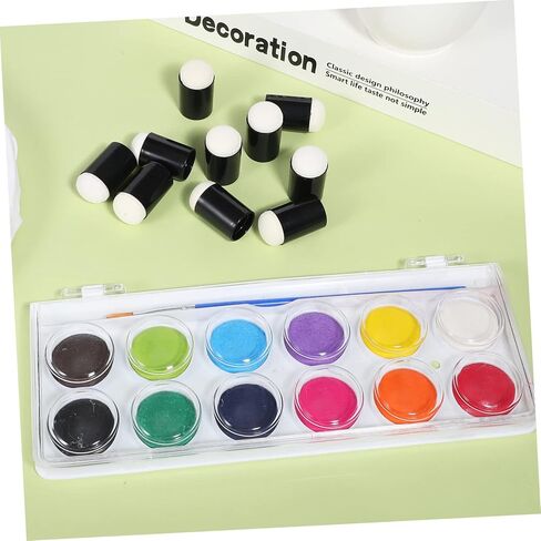 jojofuny 10 Pcs Sponge Paint Daubers Set with Watercolor Painting Kit for DIY Crafts for Finger Painting Drawing Stamping and Creative Projects in Saudi Arabia