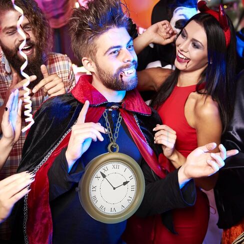 قلادة ساعة ذهبية للنساء، قلادة ساعة معلقة أنيقة لحفلات الهالوين التنكرية للحفلات التنكرية، إكسسوار ديكور للحفلات الراقصة والمناسبات in Kuwait