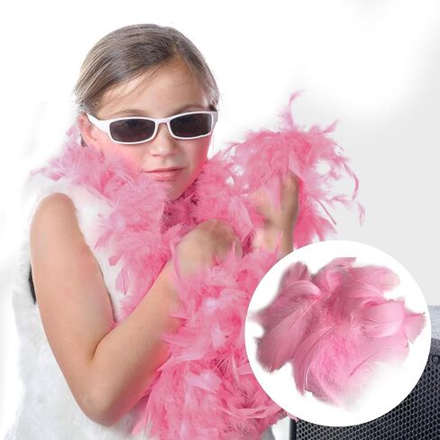 100Pcs Pink Goose Feathers - 3-5 Inches Natural Feathers for DIY Crafts - Pink Feathers Bulk for Wedding Home Party Decorations,Dream Catcher Supplies in Saudi Arabia