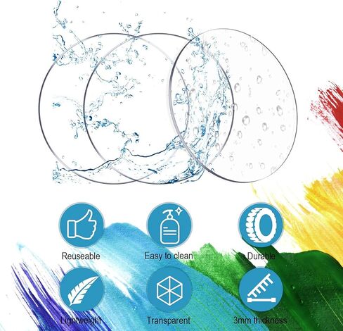 Zonon 24 قطعة 1.5 بوصة دائرة شفافة أكريليك فارغة لوحة أقراص أكريليك مستديرة زخارف واضحة للحرف اليدوية DIY لوازم المشاريع الفنية صنع زينة عيد الميلاد والرسم in Kuwait