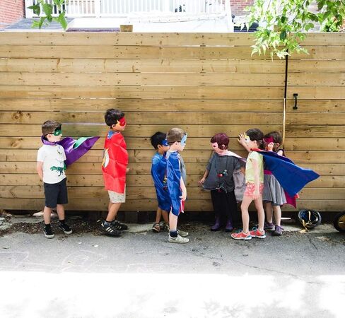 Kids Superhero Capes Set Costume with Wristbands Toys for Birthday Party Christmas Gift Red-Rosa(4PCS) in Saudi Arabia