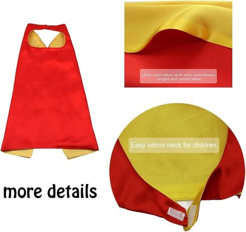 Kids Superhero Capes Set Costume with Wristbands Toys for Birthday Party Christmas Gift Red-Rosa(4PCS) in Saudi Arabia