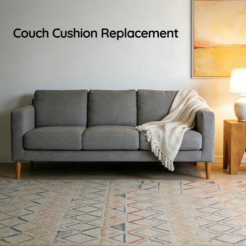 High-Density Upholstery Foam Couch Cushion Replacement, Firm Support for DIY Cutting, Craft Projects, RV & Boat Cushion Repair, Odor-Free and Easy to Customize – (Size: 6“×24"×26") in Saudi Arabia