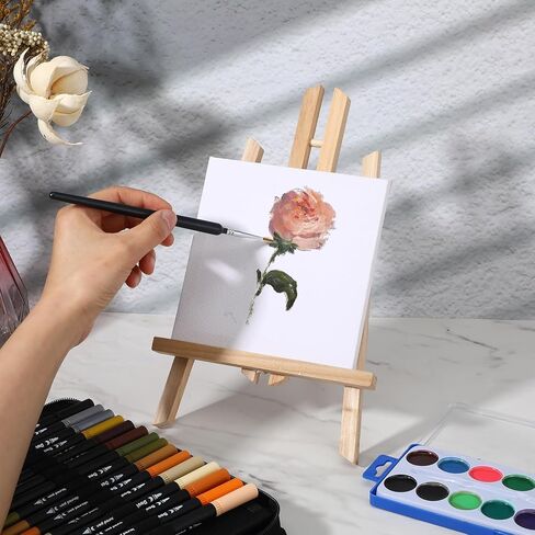 8 عبوات من حامل خشبي مقاس 11.8 سم، حامل حامل على سطح الطاولة للرسم، حامل ثلاثي القوائم خشبي طبيعي على شكل حرف A لعرض لوحات فنية يدوية الصنع، حامل صور قماشي محمول، لوحات فنية وحرف يدوية in Saudi Arabia