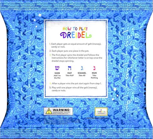 مجموعة Dreidel Company مكونة من 10 قطع من بلاستيك هانوكا الفضي والأزرق المعدني مع ترجمة باللغة الإنجليزية، تتضمن القمصان الدوارة بطاقة تعليمات لعبة Dreidel in Kuwait