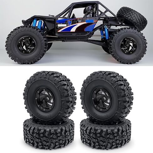 4Pcs 2.2 Inch RC Crawler Tires Mud Terrain Rubber Tyre Set 140mm for Wraith 90048(RR10) Upgrade Parts in Saudi Arabia