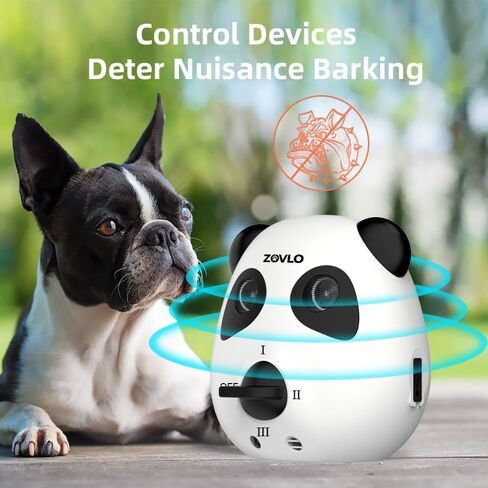 Anti Barking Device for Dogs, Ultrasonic Dog Bark Deterrent Devices, Cute Panda Style Dog Barking Deterrent Devices,3 Modes Bark Box, Dog Barking Stopper Long Range for Indoor & Outdoor Use in Saudi Arabia