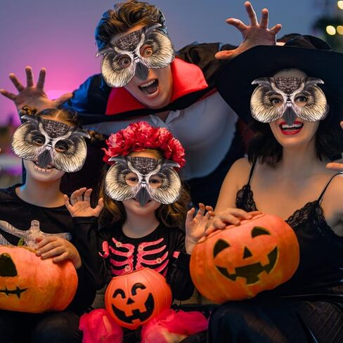 1Pcs Owl Mask Halloween Bird Mask Half Face Owl Masks for Halloween Easter Costume Masquerade Cosplay Party in Saudi Arabia
