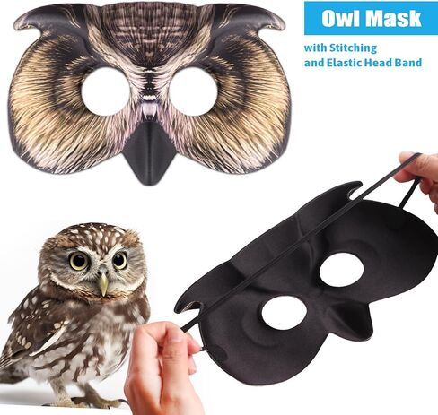 1Pcs Owl Mask Halloween Bird Mask Half Face Owl Masks for Halloween Easter Costume Masquerade Cosplay Party in Saudi Arabia