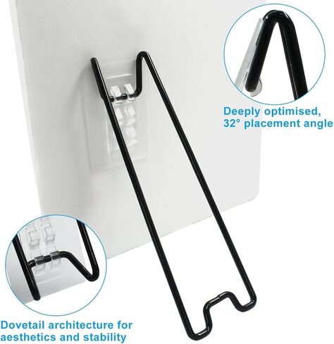 5Pcs Black Self Adjustable Picture Easel Stand Metal Self Adhesive Picture Frame Easel Small Frame Easel Backs 7.08" Tall for Picture Frame Photo Frame Back in Saudi Arabia
