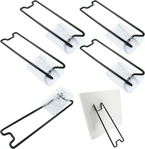 5Pcs Black Self Adjustable Picture Easel Stand Metal Self Adhesive Picture Frame Easel Small Frame Easel Backs 7.08" Tall for Picture Frame Photo Frame Back in Saudi Arabia