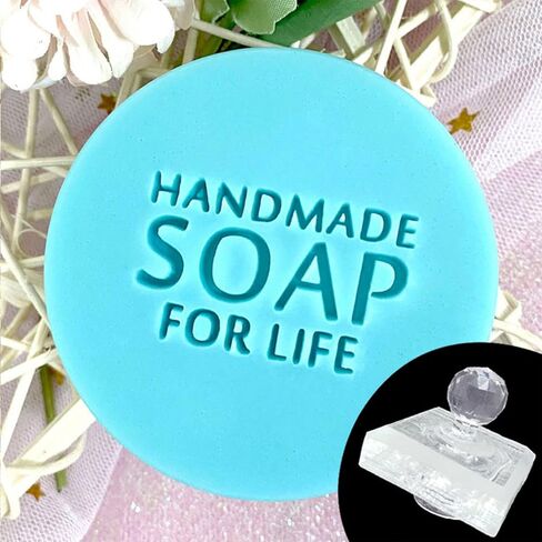 Handmade Soap Words Embossing Stamp Personalized Acrylic Transparent Seal Handmade Making Supplies Personalized Acrylic Soap Making Embossing in Saudi Arabia