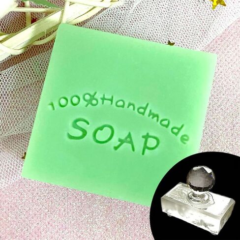 Handmade Soap Words Embossing Stamp Personalized Acrylic Transparent Seal Handmade Making Supplies Personalized Acrylic Soap Making Embossing in Saudi Arabia