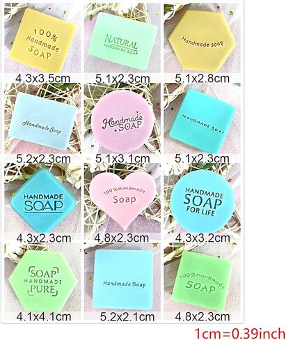 Handmade Soap Words Embossing Stamp Personalized Acrylic Transparent Seal Handmade Making Supplies Personalized Acrylic Soap Making Embossing in Saudi Arabia