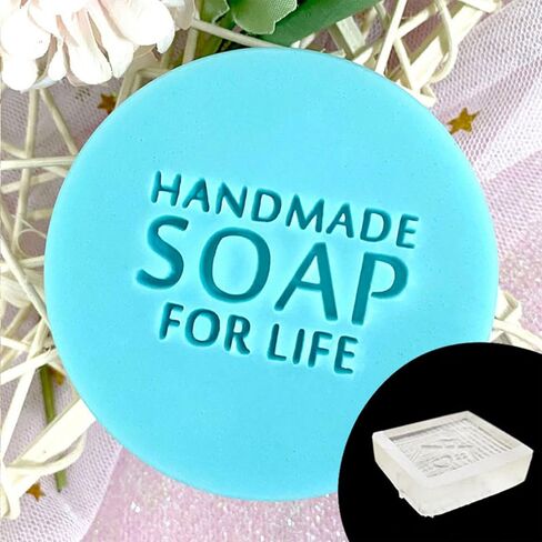 Handmade Soap Words Embossing Stamp Personalized Acrylic Transparent Seal Handmade Making Supplies Personalized Acrylic Soap Making Embossing in Saudi Arabia
