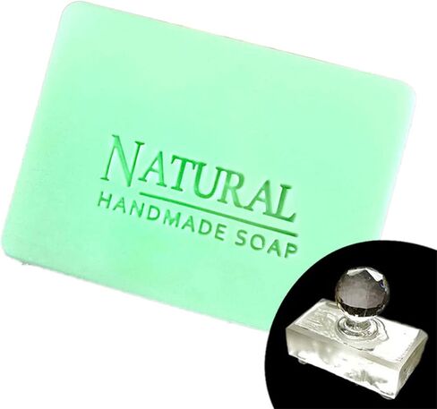 Handmade Soap Words Embossing Stamp Personalized Acrylic Transparent Seal Handmade Making Supplies Personalized Acrylic Soap Making Embossing in Saudi Arabia