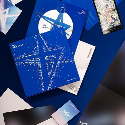 TXT The Star Chapter: معًا الألبوم الرابع [Awake Ver.] قرص مضغوط + كتاب صور + بطاقة صور + بطاقة بريدية + ملصق (غرباء جميلون) in Kuwait