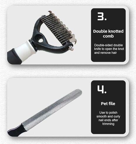 مجموعة أدوات العناية بالكلاب في المنزل، مجموعة أدوات العناية بالحيوانات الأليفة 6 في 1 مع فرشاة ناعمة وأداة إزالة الوبر ومشط من الفولاذ المقاوم للصدأ ومقص أظافر للكلاب ومبرد أظافر وقفاز لتدليك الحمام in Kuwait